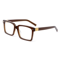 Vente en gros de lunettes de vue en acétate flexible de style aviateur, design ovale rétro, écologiques, légères, unisexes