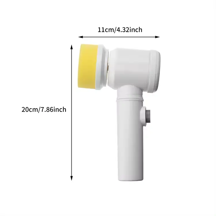 Usb Oplaadbare 5-In-1 Handheld Badkuipborstel Wastafel Reinigingstool