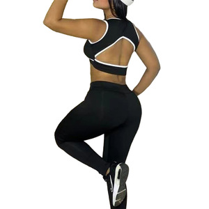 DD0158 Traje Deportivo de Fitness para Mujer, Estilo Europeo Americano, Transpirable, Sólido, de Alta Resistencia, Antigolpes, para Correr y Yoga - Product Image 4