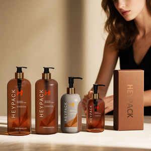 Venta al por mayor 500ml 1000ml Boston botella redonda PET translúcido brillante color mate botella de champú - Product Image 4