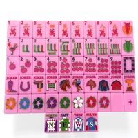 Nouveau thème 2026 : Mahjong de golf américain moderne, motif Big Ben Rose, bus à deux étages peint à la main, portable, en stock