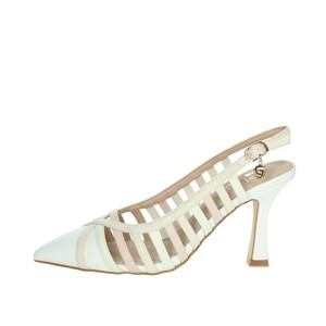 Gd63 scarpe da ufficio con Slingback bianco/Beige tacchi sottili a punta 5cm chiusura Slip-On PU EVA soletta morbida Logo per la primavera/estate - Product Image 1