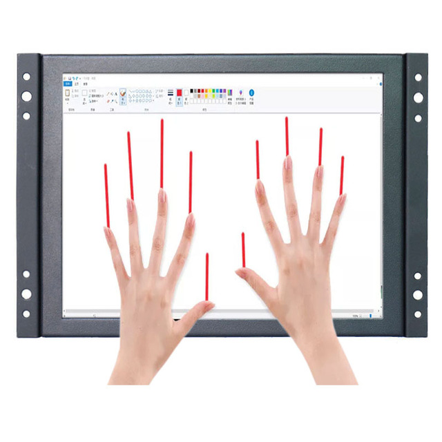 10 Inch 1024*768 Industrial Resistive Touch Screen Monitor Indoor Use