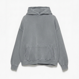 Men's Oversized Hooded Sweatshirt Solid Color Cotton <b>French</b> Terry Casual Pullover Autumn Wear - Product Image 1