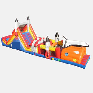 Топ-поставщик, черный, самолет, шаттл, Космический надувной батут, полоса препятствий, спортивная игра для продаж - Product Image 1