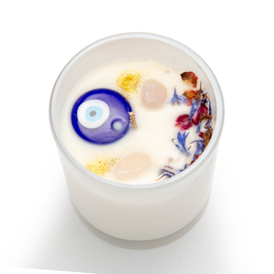 AIKUN Décoration d'intérieur Cadeau de Noël et de la Saint-Valentin Bougies parfumées en cire de soja de luxe faites à la main avec pot en verre cristal motif œil protecteur - Product Image 3