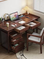 Bureau en bois de noyer, style luxe léger, haut de gamme, simple et moderne, amovible et installable, adapté à un usage domestique et commercial, bureau sain