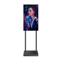 Refee Nouveau Design Kiosque Publicitaire sur Pied Double Système 40 Pouces avec Écran LCD Android 7.1-9.0, Lecteur Publicitaire, Stockage 16 Go, WiFi