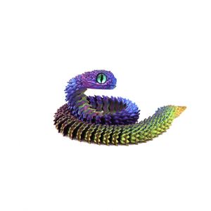 Vashine Figura de acción de serpiente Cobra articulada impresa en 3D, decoración flexible de cristal, colorida - Product Image 2