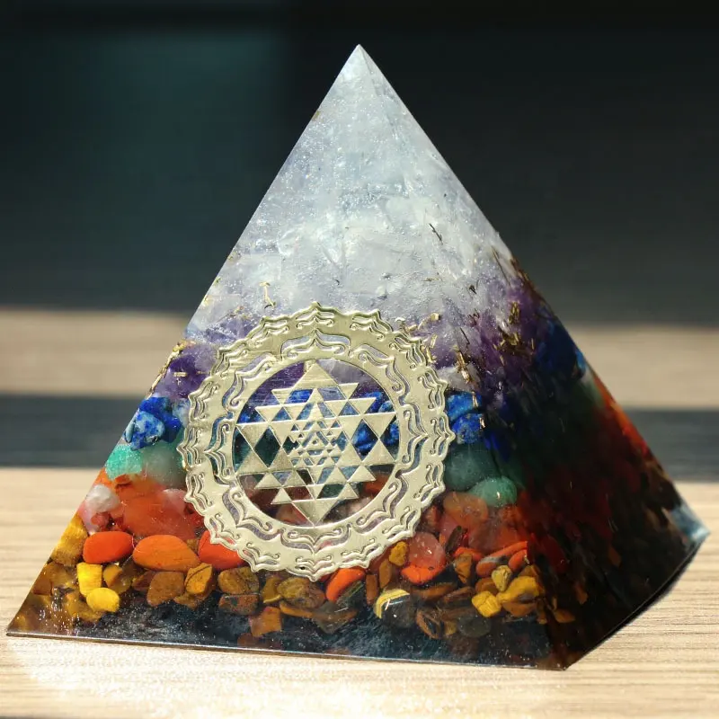 Crystal Chakra Energie Generator Orgone Piramide Voor Emf Bescherming & Healing-Meditatie Orgonite Piramides