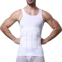 Ropa interior moldeadora térmica para hombre, ropa interior moldeadora de cuerpo de punto con cualquier corte, Tops moldeadores de compresión Abdominal de pecho de plástico, Top adelgazante