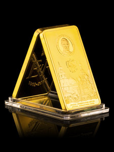 Barra de Oro Conmemorativa del Presidente Ruso, Chapada en Oro, Regalo Coleccionable, Lingote Metálico para Exhibición o Colección - Product Image 4
