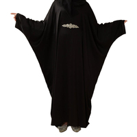 Lignes Kaftan Hijab Batwing Abaya met strass steentjes in de taille, speciaal voor Ramadan gebeden en speciale gelegenheden, plus size voor moslima's