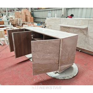 <strong>Modern</strong> <strong>Grey</strong> New Arrival High Quality Living Room Furniture Marble Media Console Natural Marble <strong>Sideboard</strong> - Product Image 6