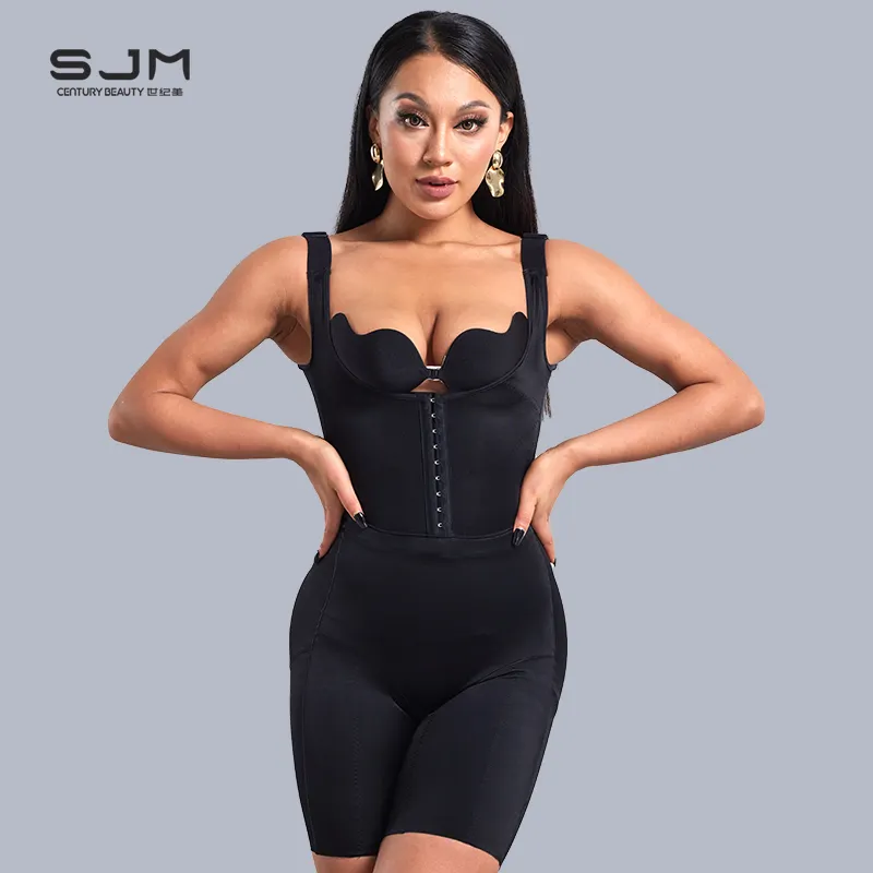 ศตวรรษความงามเปิดหน้าอกเอวเทรนเนอร์Body S Haperที่กําหนดเองสูงเอวBUTT Lifter TummyควบคุมBodysuit Shapewearสําหรับผู้หญิง