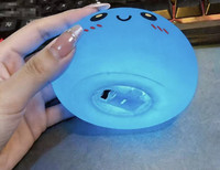 Veilleuse LED Lumineuse Colorée en Forme de Baozi, Jouet Amusant, Lumière Chaude, Décoration d'Ambiance Maison, Cadeau Souvenir Promotionnel