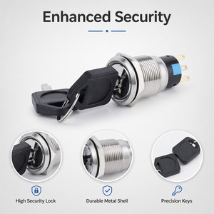 Serrure électrique CCC, <span class=keywords><strong>interrupteur</strong></span> à <span class=keywords><strong>clé</strong></span> électrique à 2 positions, <span class=keywords><strong>interrupteur</strong></span> à <span class=keywords><strong>clé</strong></span> à 3 positions, <span class=keywords><strong>interrupteur</strong></span> à <span class=keywords><strong>clé</strong></span> en métal, <span class=keywords><strong>interrupteur</strong></span> à <span class=keywords><strong>clé</strong></span> étanche - Product Image 1