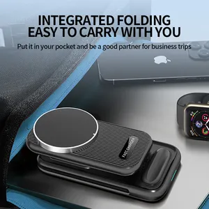Justlink Foldable 4 In 1 Wireless Charger Type C 15W 3 In 1 Magnetic Wireless Charging For Iphone Iwatch Airpods Sumsang Watch