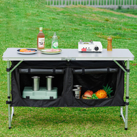 Table pliante portable de camping en métal Feistel FS-CT001 avec sac Oxford