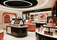 M&S Maßgefertigter Moderner Luxus LED-Beleuchteter Umweltfreundlicher Kosmetik-Präsentationsschrank für Werbevitrinen - Robustes Design