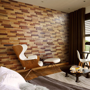 Paneles de Pared de Madera Maciza 3D Cumaru, Resistentes al Fuego y Duraderos, para Decoración de Paredes de TV en <span class=keywords><strong>Apartamentos</strong></span> y Villas Modernas - Product Image 5
