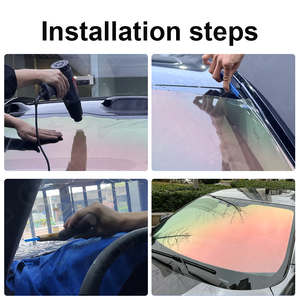 60in x 98ft xe phía trước kính chắn gió 75% vlt kính màu xanh lá cây tinting năng lượng mặt trời Tắc Kè Hoa Tint phim UV bằng chứng màu sắc thay đổi xe phim CuộN - Product Image 5