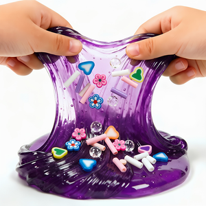 Kit de Slime de Cristal con Purpurina Morada de Conejito Adorable, No Pegajoso, DIY, Alivio del Estrés, Juguete para Niños, Regalo de Cumpleaños, Venta al por Mayor, OEM, ODM - Product Image 5