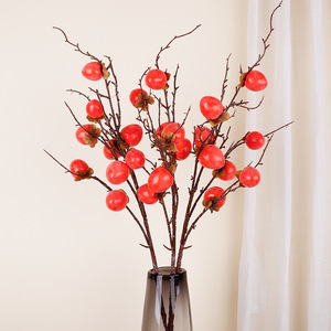 Baies de kaki artificielles en mousse plastique, décoration du Nouvel An chinois, décoration de la maison, fruits artificiels de haute qualité - Product Image 2