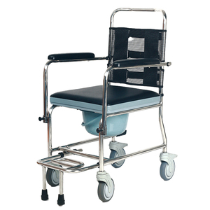 Nhôm gấp chuyển xe lăn tắm bánh xe ghế với commode - Product Image 5