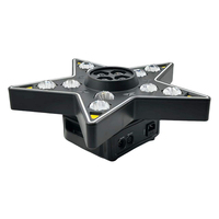 Lumière d'effet DJ rotative 3 en 1 à cinq étoiles RGBW avec faisceau, œil d'abeille, stroboscope et bande LED pour mariage, fête, karaoké, club, discothèque, spectacle