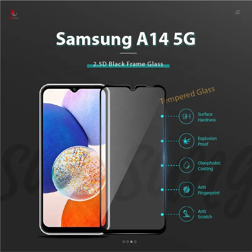 Hoge Kwaliteit Fabriek Prijs Anti-Vingerafdruk 9H Hardheid Mobiele Telefoon Gehard Glas Voor Samsung A14 5G Screen Protector