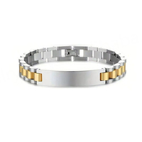 Brazalete de Acero Inoxidable para Hombre, con Logotipo Personalizado, Correa de Reloj, Cadena de Mano