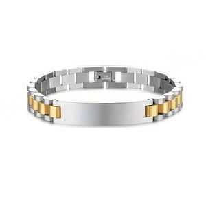 Fashion <b>Men</b> <b>Stainless</b> <b>Steel</b> Jewelry Blank <b>Bracelet</b> with Custom logo Watchstrap Hand Chain <b>Bracelet</b> - Product Image 3