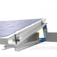 Panneau solaire de toit plat, plaque ballast, support triangulaire pré-assemblé, prix d'usine en chine, 1 pièce