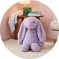 Peluche lapin à longues oreilles douces très vendue, peluche lapin à oreilles normales, poupée lapin Bonnie, vente en gros