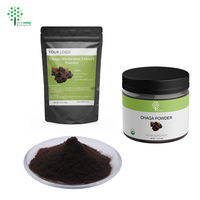 Op maat gemaakte privé Chaga-paddenstoelenextractpoeder ISO Biologisch 30% Polysacchariden 25-50g potjes, trommel, blik, fles verpakking kwaliteit