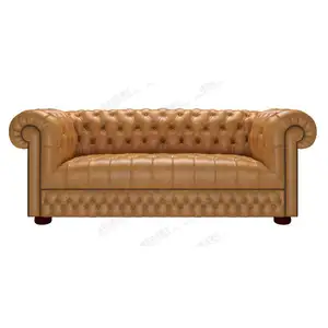 American living room fashion high-end leather three people sofa cover custom furniture