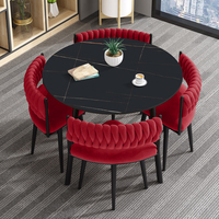 Table à manger minimaliste en marbre 4 places meubles de restaurant modernes ensembles de salle à manger et de chaises pour la maison
