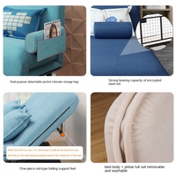 Sofá Cama de Tela de Lino 68 80 100 120 150cm Respaldo Ajustable Funda Extraíble y Lavable Personalizada OEM ODM VLranlife
