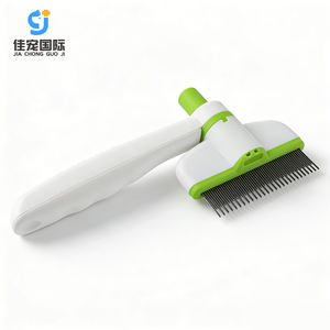 Portable nouveau Design rotatif chat chien peigne universel en acier inoxydable nettoyage pour animaux de compagnie épilation peigne aux <span class=keywords><strong>puces</strong></span> avec <span class=keywords><strong>bouton</strong></span> de déverrouillage - Product Image 1