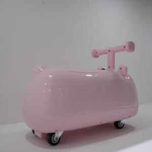 Porteur trotteur enfant en plastique, design dessin animé astronaute, quatre roues, avec éclairage coloré, siège silencieux inclus, jouet à pousser - Product Image 3