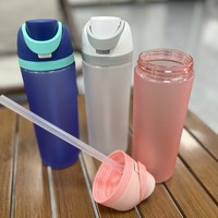 Aangepaste 2026 Zomer Nieuwe Heldere Frosted Plastic Waterfles Student Kinderen School Sport Drinken Vruchtensap Plastic Beker