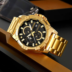 Skmei 2399 Gold Silver <b>Black</b> <b>Men</b> <b>Watch</b> Quartz Movement Stainless Steel Band Hands <b>Watch</b> for <b>Men</b> 3ATM Waterproof <b>Watch</b> Wholesale - Product Image 2