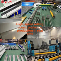 Porte rapide industrielle en PVC avec structure auto-réparatrice à fermeture éclair, porte automatique à grande vitesse avec servomoteur pour atelier propre