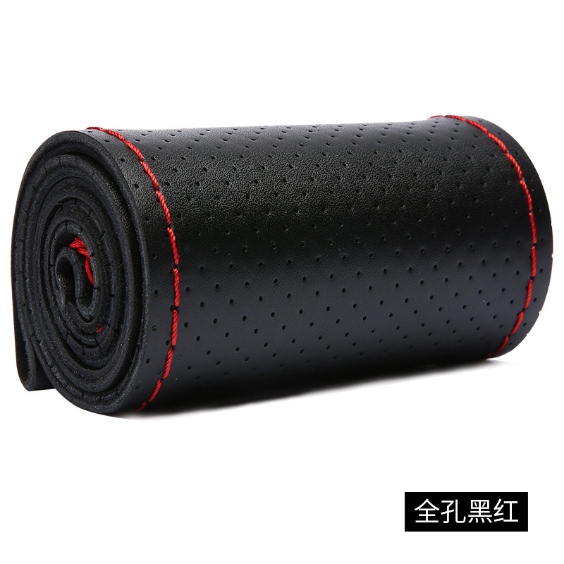M4 Lace-Up Steering Wheel Cover - Universal PU Leather Car Interior Accessory