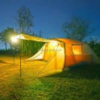Tente gonflable portable Oxford double couche 4 saisons imperméable résistante aux UV pour 3-4 personnes, camping, randonnée, voyage