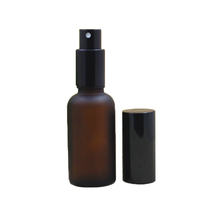Bouteilles de parfum d'huile essentielle en verre ambré givré 10ml 30ml 50ml 100ml conteneurs noirs nettoyants faciaux d'atomiseur de brume fine