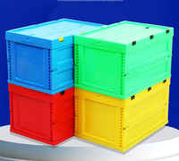 Boîte de rangement pliable robuste, solide, empilable, pour entrepôt logistique, utilisation industrielle, caisse de manutention