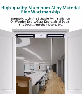 Dc12v Hợp kim nhôm cửa đôi 280kg khóa từ với 5 dây tín hiệu đầu ra không có NC COM cho cửa đôi kiểm soát truy cập hệ thống - Product Image 5