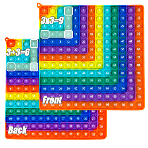 Bán buôn phía trước 12x12 trở lại 12 + 12 nhân Ngoài ra Toán Học trò chơi toán học tập Silicone Pop Fidget Đồ chơi giáo dục - Product Image 1